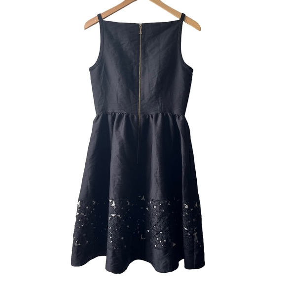 Kate Spade Black Sleeveless Lace Panel Fit and Flare Dress, Size: 6 - Picture 8 of 10